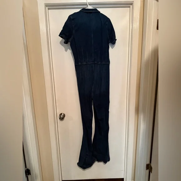 We The Free - Free People Jayde Dark Blue Denim Jumpsuit - Picture 3 of 6